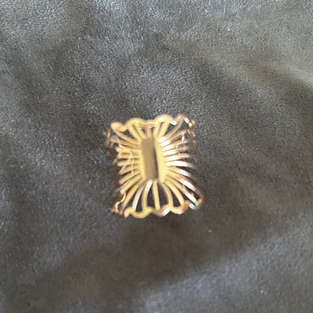 Gold Floral Filigree Statement Ring - Women Jewelry